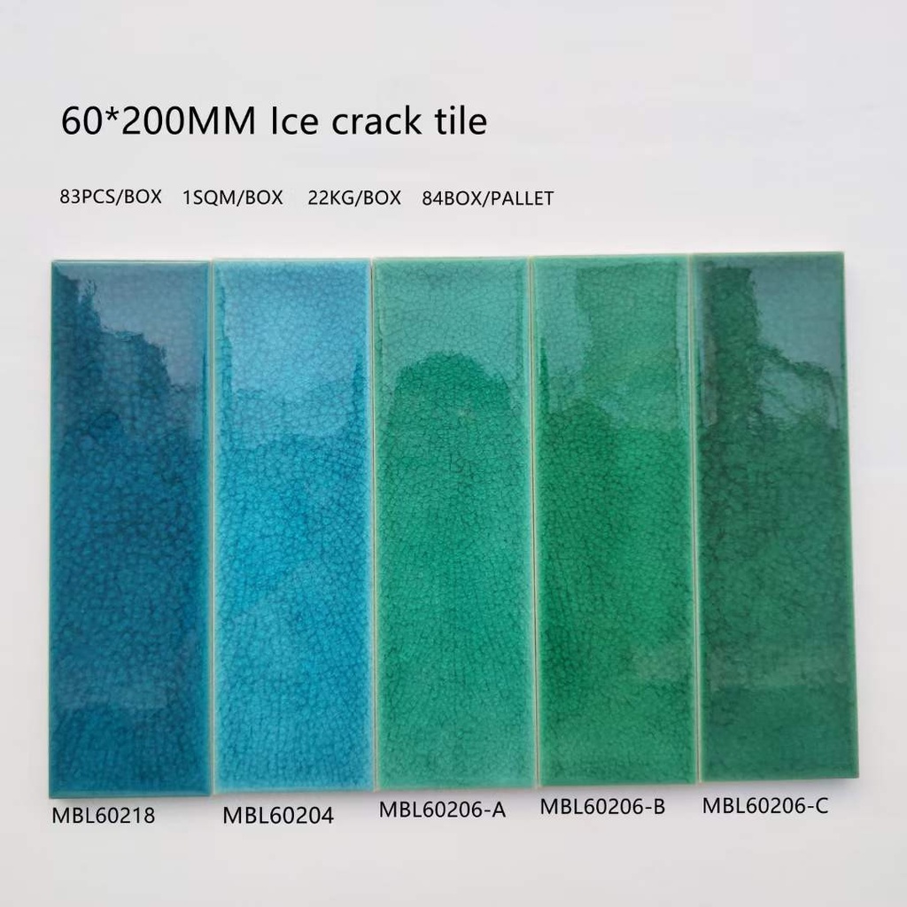 Gạch gốm men rạn xanh dương đậm KT 60x200mm MBL60218
