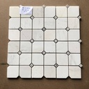Mosaic đá tự nhiên trắng sữa chip 48x48 LUX-G48PM18