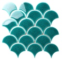 Gạch Mosaic vảy cá 85x95mm xanh rạn SH-XFB90011