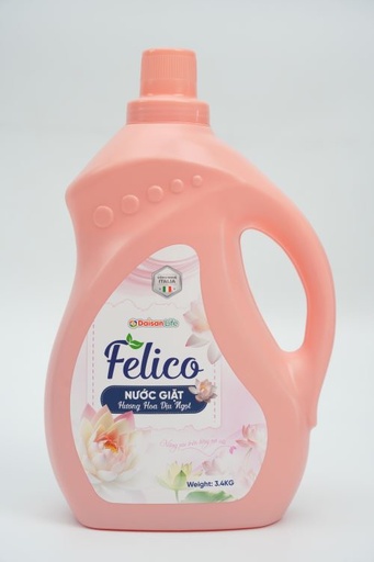 [FG01] Nước giặt Felico hương hoa dịu ngọt 3.4kg - Hồng