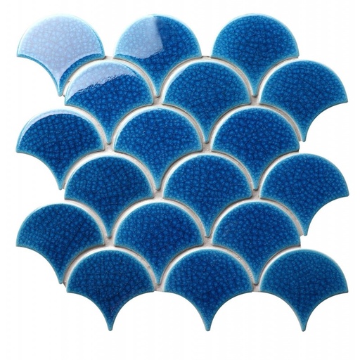 [SH-XFB90066] Gạch Mosaic vảy cá xanh đậm SH-XFB90066